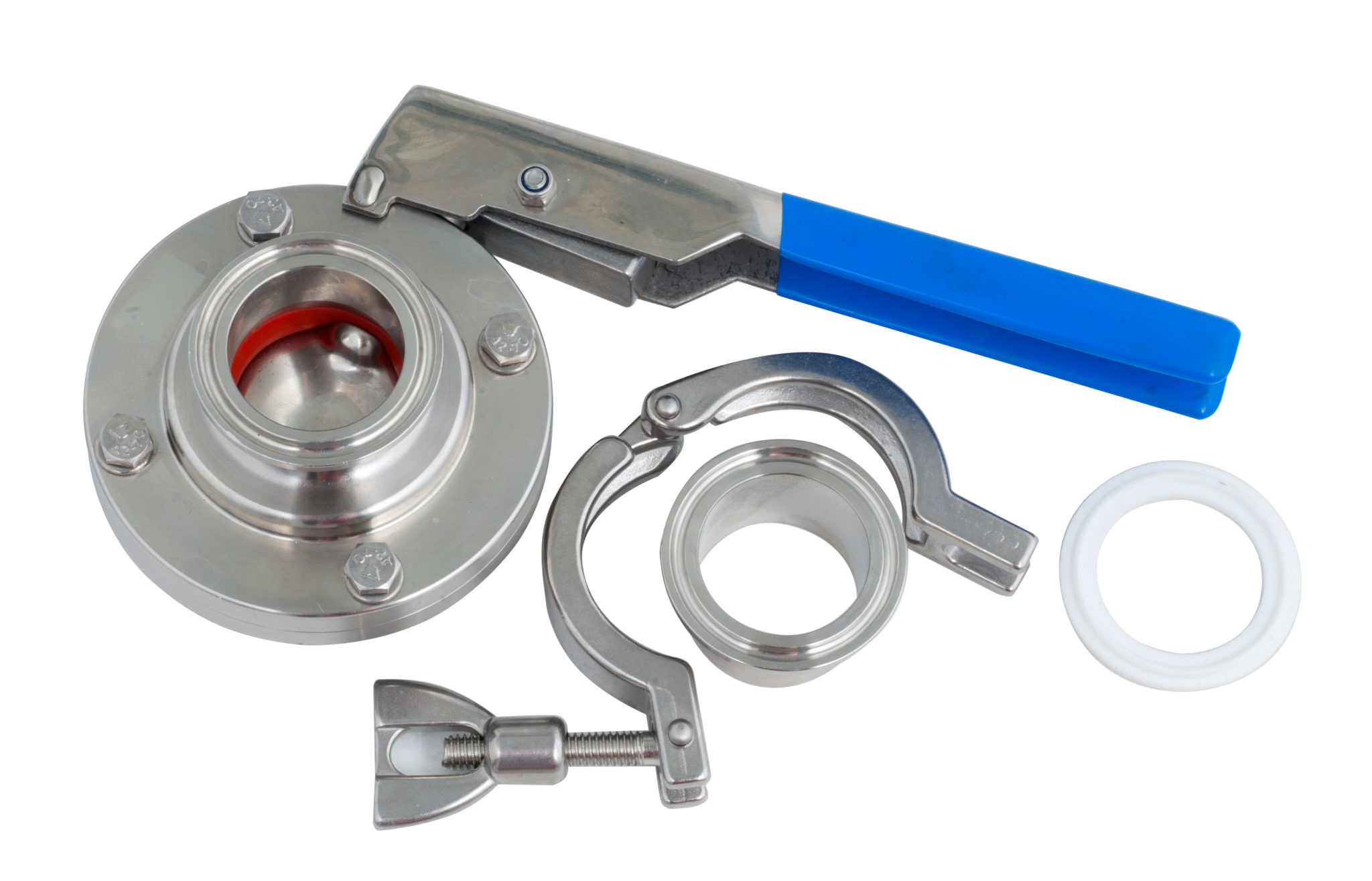 TC Butterfly valve c/w clamp and gasket Watson's Barrels & Wine
